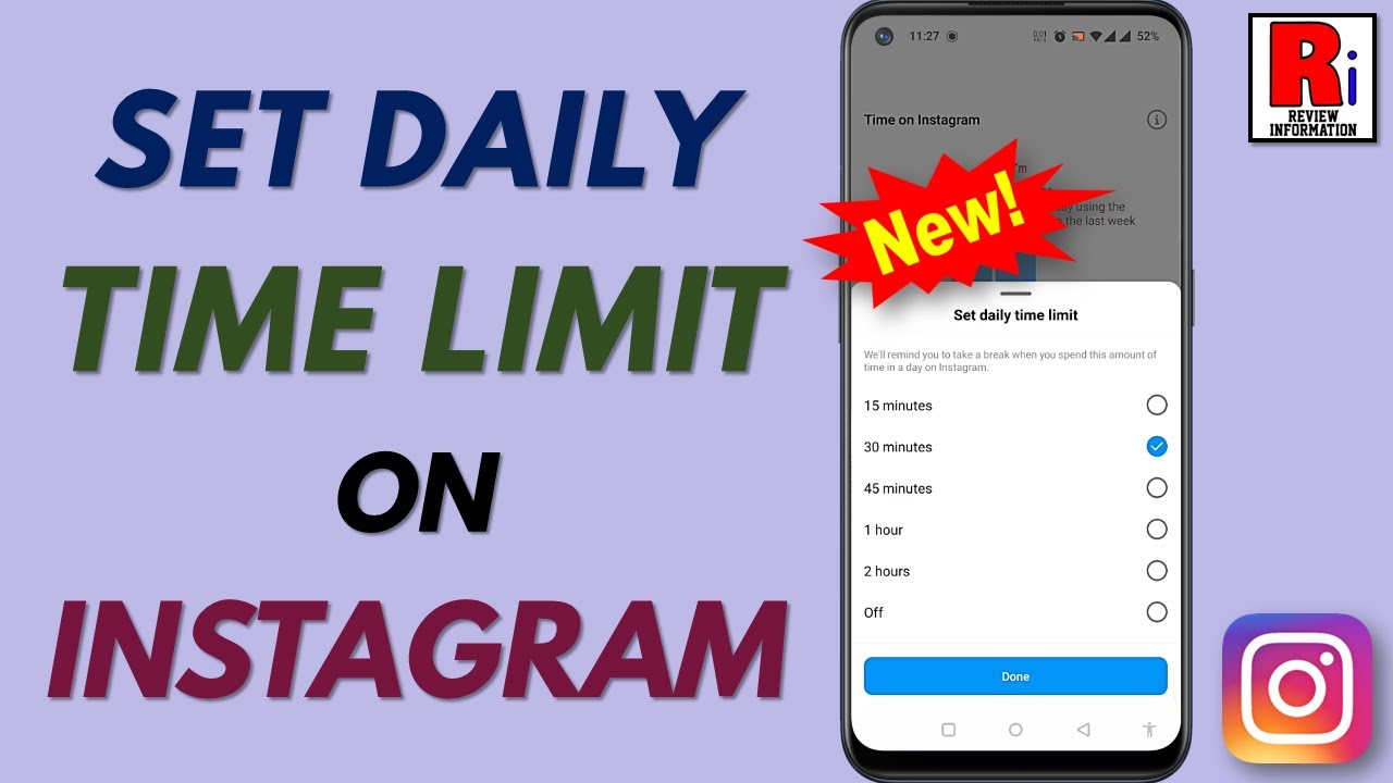 How to Set Time Limit on Instagram